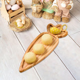 Maxbell Wooden Serving Platter Festivals Gifts Wooden Tray for Fruit Bread Appetizer Carrot Shaped