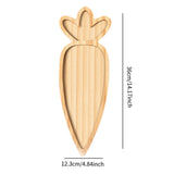 Maxbell Wooden Serving Platter Festivals Gifts Wooden Tray for Fruit Bread Appetizer Carrot Shaped