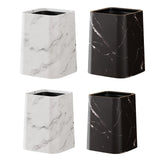 Maxbell Marble Waste Bin Reusable Paper Basket Trash Bin for Kitchen Bathroom Office White L