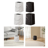 Maxbell Marble Waste Bin Reusable Paper Basket Trash Bin for Kitchen Bathroom Office White L