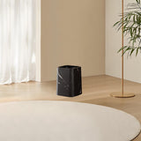 Maxbell Marble Waste Bin Reusable Paper Basket Trash Bin for Kitchen Bathroom Office Black L
