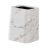Maxbell Marble Waste Bin Reusable Paper Basket Trash Bin for Kitchen Bathroom Office White M