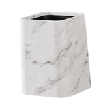 Maxbell Marble Waste Bin Reusable Paper Basket Trash Bin for Kitchen Bathroom Office White M