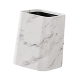 Maxbell Marble Waste Bin Reusable Paper Basket Trash Bin for Kitchen Bathroom Office White M