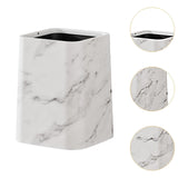 Maxbell Marble Waste Bin Reusable Paper Basket Trash Bin for Kitchen Bathroom Office White M