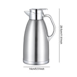 Maxbell Thermal Insulated Carafes Kettle 2.3L Drink Dispenser for Office Coffee silvery