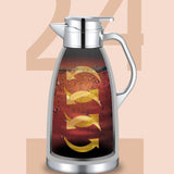 Maxbell Thermal Insulated Carafes Kettle 2.3L Drink Dispenser for Office Coffee silvery