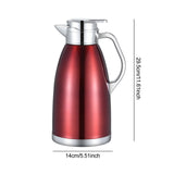 Maxbell Thermal Insulated Carafes Kettle 2.3L Drink Dispenser for Office Coffee red