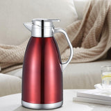 Maxbell Thermal Insulated Carafes Kettle 2.3L Drink Dispenser for Office Coffee red