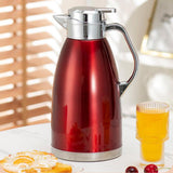 Maxbell Thermal Insulated Carafes Kettle 2.3L Drink Dispenser for Office Coffee red