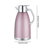 Maxbell Thermal Insulated Carafes Kettle 2.3L Drink Dispenser for Office Coffee pink