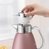 Maxbell Thermal Insulated Carafes Kettle 2.3L Drink Dispenser for Office Coffee pink