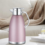 Maxbell Thermal Insulated Carafes Kettle 2.3L Drink Dispenser for Office Coffee pink