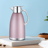 Maxbell Thermal Insulated Carafes Kettle 2.3L Drink Dispenser for Office Coffee pink