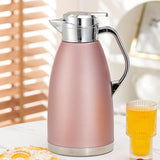 Maxbell Thermal Insulated Carafes Kettle 2.3L Drink Dispenser for Office Coffee pink