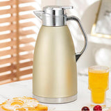 Maxbell Thermal Insulated Carafes Kettle 2.3L Drink Dispenser for Office Coffee gold