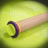 Maxbell Rolling Pin with Removable Thickness Rings Roller Rod for Cookies Pie Pastry