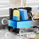 Maxbell Kitchen Sink Rack Tray Cleaning Supplies Organizer for Brush Scrubber Sponge black