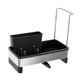 Maxbell Kitchen Sink Rack Tray Cleaning Supplies Organizer for Brush Scrubber Sponge black
