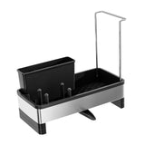 Maxbell Kitchen Sink Rack Tray Cleaning Supplies Organizer for Brush Scrubber Sponge black
