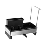 Maxbell Kitchen Sink Rack Tray Cleaning Supplies Organizer for Brush Scrubber Sponge black