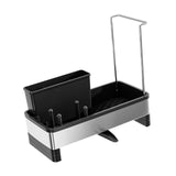 Maxbell Kitchen Sink Rack Tray Cleaning Supplies Organizer for Brush Scrubber Sponge black