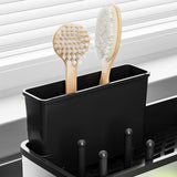 Maxbell Kitchen Sink Rack Tray Cleaning Supplies Organizer for Brush Scrubber Sponge white