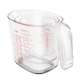Maxbell 3 Pieces Measuring Cup Set Portable Food Grade with Scale for Home Oil Flour