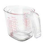 Maxbell 3 Pieces Measuring Cup Set Portable Food Grade with Scale for Home Oil Flour