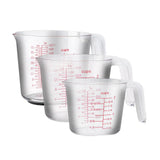 Maxbell 3 Pieces Measuring Cup Set Portable Food Grade with Scale for Home Oil Flour