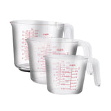 Maxbell 3 Pieces Measuring Cup Set Portable Food Grade with Scale for Home Oil Flour