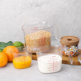 Maxbell 3 Pieces Measuring Cup Set Portable Food Grade with Scale for Home Oil Flour