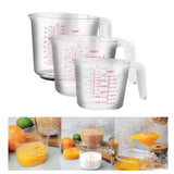 Maxbell 3 Pieces Measuring Cup Set Portable Food Grade with Scale for Home Oil Flour