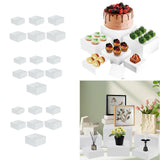 Maxbell Acrylic Display Stands Dessert Table Display Set for Food Catering Cosmetics Style A