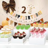 Maxbell Acrylic Display Stands Dessert Table Display Set for Food Catering Cosmetics Style A