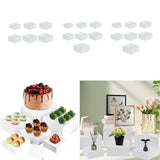 Maxbell Acrylic Display Stands Dessert Table Display Set for Food Catering Cosmetics Style A