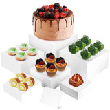 Maxbell Acrylic Display Stands Dessert Table Display Set for Food Catering Cosmetics Style C