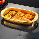 Maxbell Roasting Pan Thick Cookie Sheet Broiling Pan for Chicken Small Lobsters Meat 39x23x5.5cm