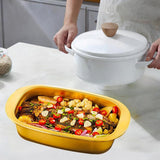 Maxbell Roasting Pan Thick Cookie Sheet Broiling Pan for Chicken Small Lobsters Meat 39x23x8.5cm
