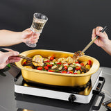 Maxbell Roasting Pan Thick Cookie Sheet Broiling Pan for Chicken Small Lobsters Meat 39x23x8.5cm