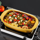 Maxbell Roasting Pan Thick Cookie Sheet Broiling Pan for Chicken Small Lobsters Meat 39x23x8.5cm