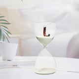 Maxbell Christmas Hourglass Timer Hour Glass Ornament for Office Living Room White sand