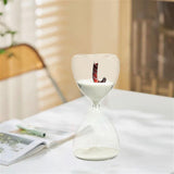 Maxbell Christmas Hourglass Timer Hour Glass Ornament for Office Living Room White sand