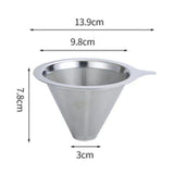 Maxbell Coffee Filter Sturdy Pour over Coffee Filter for Coffee Lover Office Kitchen 13.8x10.7x7.9cm