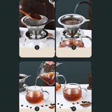 Maxbell Coffee Filter Sturdy Pour over Coffee Filter for Coffee Lover Office Kitchen 13.8x10.7x7.9cm