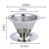 Maxbell Coffee Filter Sturdy Pour over Coffee Filter for Coffee Lover Office Kitchen 13.8x10.7x7.9cm