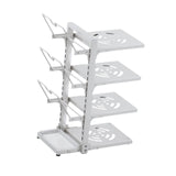 Maxbell Adjustable Pot Pan Organizer Rack 4 Tiers Pot Storage Rack for Baking Sheets