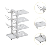 Maxbell Adjustable Pot Pan Organizer Rack 4 Tiers Pot Storage Rack for Baking Sheets