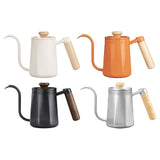 Maxbell Hanging Ear Coffee Pot 550ml Insulated Milk Warmer for Home Coffee Shop Gift White