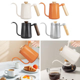 Maxbell Hanging Ear Coffee Pot 550ml Insulated Milk Warmer for Home Coffee Shop Gift White